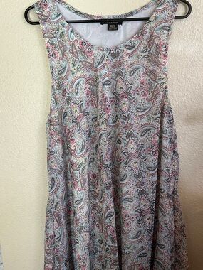 Paisley flowy swing dress 
Multi colored.. light weight..
Comfortable dress.
